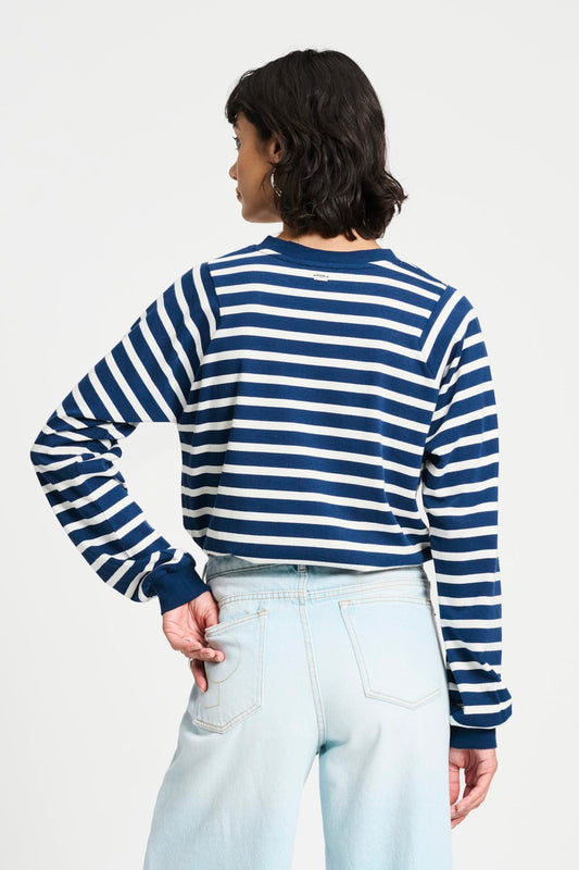 POM Amsterdam Longsleeves TOP - Lisa Striped Blue White