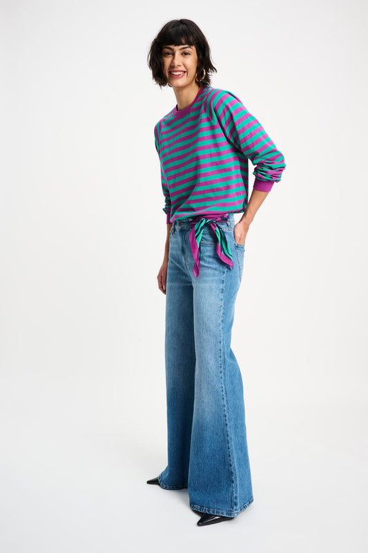 POM Amsterdam Longsleeves TOP - Striped Purple Green