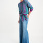 POM Amsterdam Longsleeves TOP - Striped Purple Green