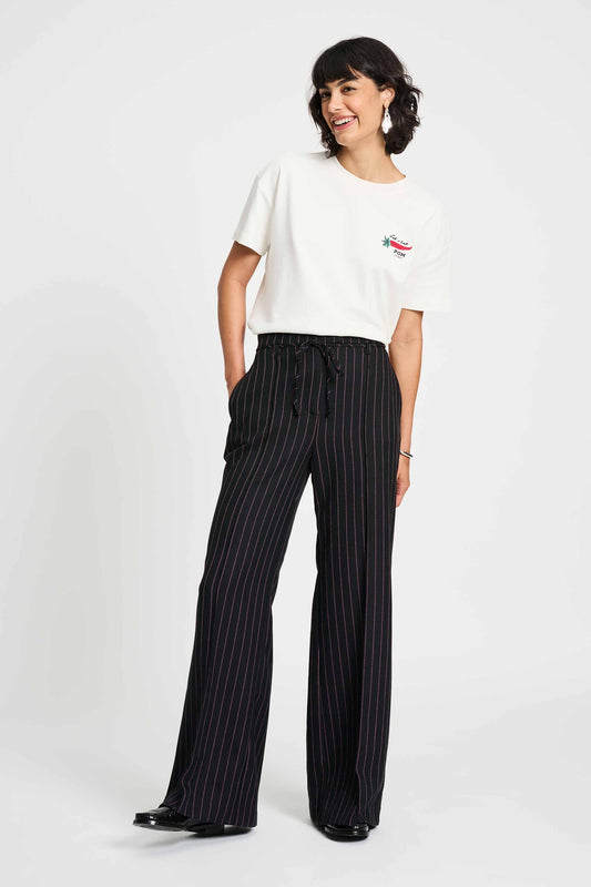 POM Amsterdam Pants Black / 34 BROEK - Noir Striped