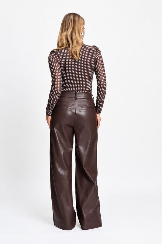 POM Amsterdam Pants BROEK - Abby Chocolate Brown