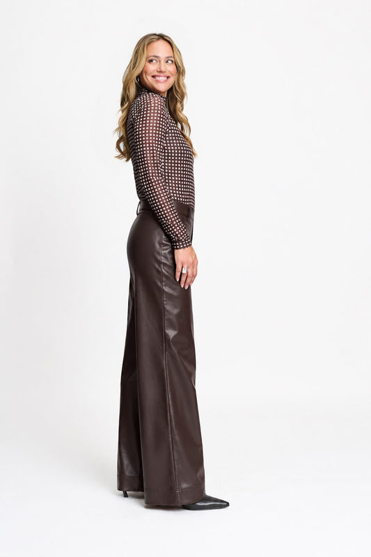 POM Amsterdam Pants BROEK - Abby Chocolate Brown