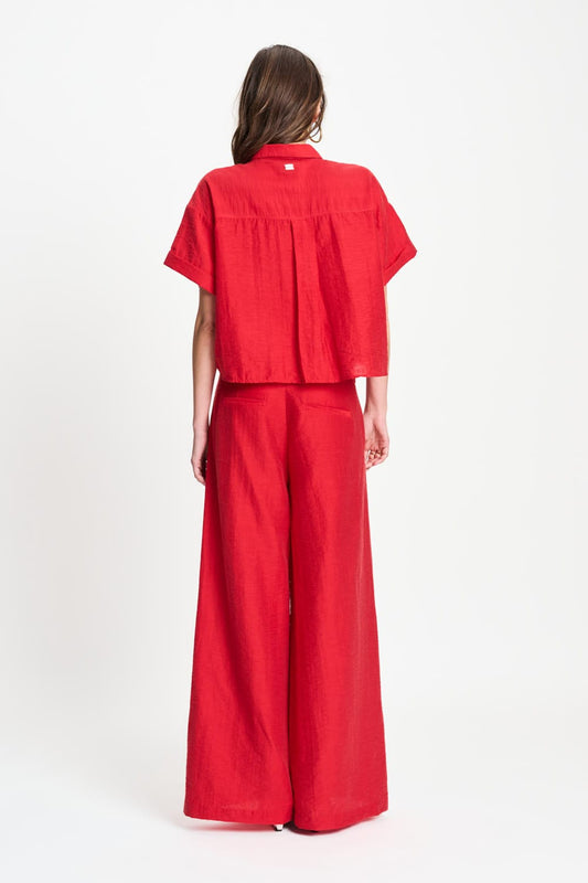 POM Amsterdam Pants BROEK - Bloom Red