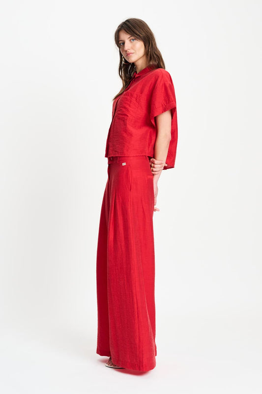 POM Amsterdam Pants BROEK - Bloom Red