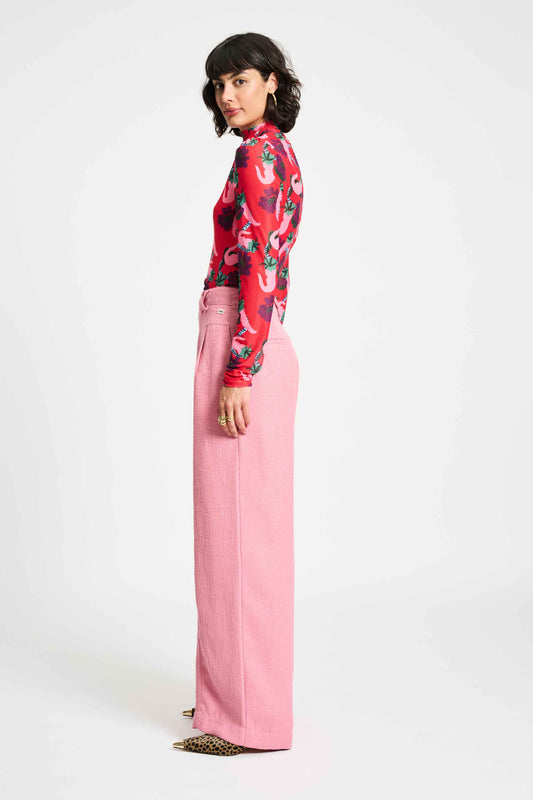 POM Amsterdam Pants BROEK - Bouclé Sweet Pink