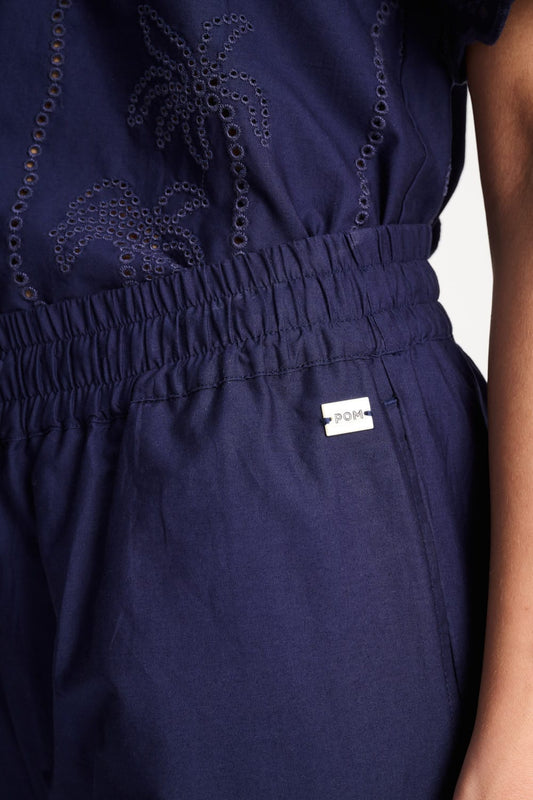 POM Amsterdam Pants BROEK - Broderie Anglaise Night Blue