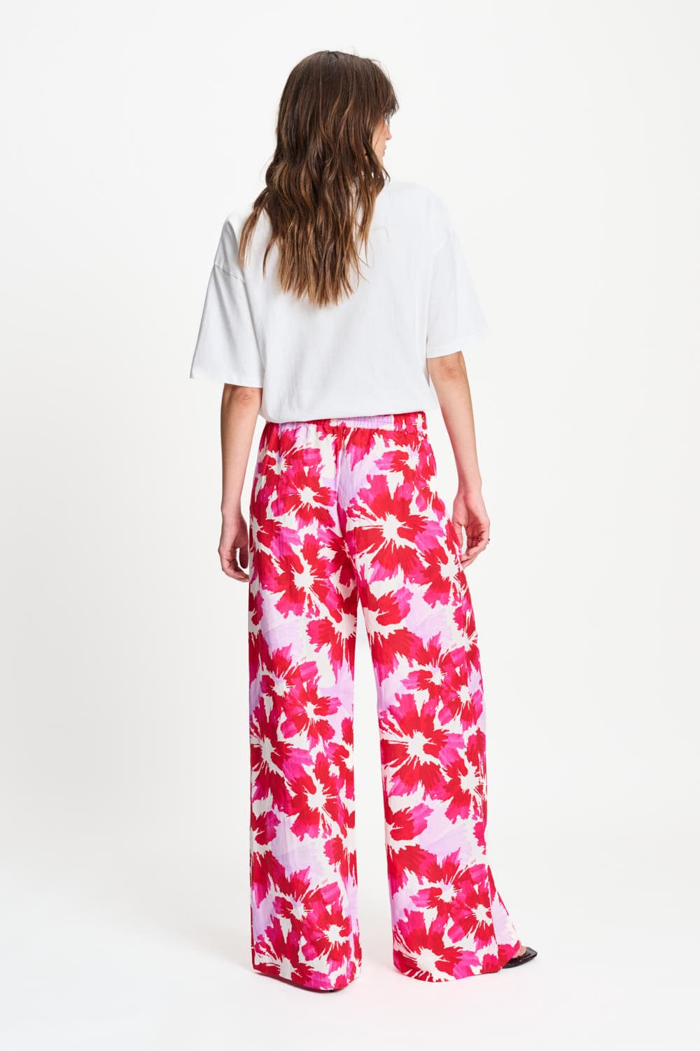 POM Amsterdam Pants BROEK - Bubble Bloom Lavender Linen