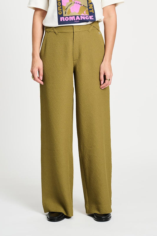 POM Amsterdam Pants BROEK - Bubble Fresh Olive