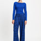 POM Amsterdam Pants BROEK - Charlie Check Blue