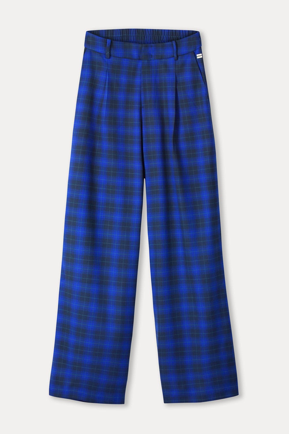 POM Amsterdam Pants BROEK - Charlie Check Blue