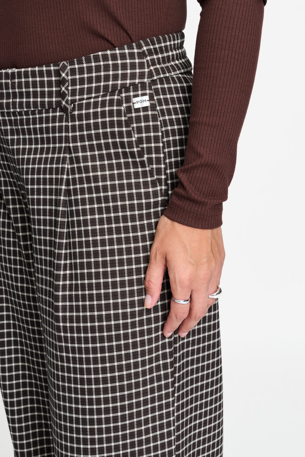 POM Amsterdam Pants BROEK - Charlie Check Brown