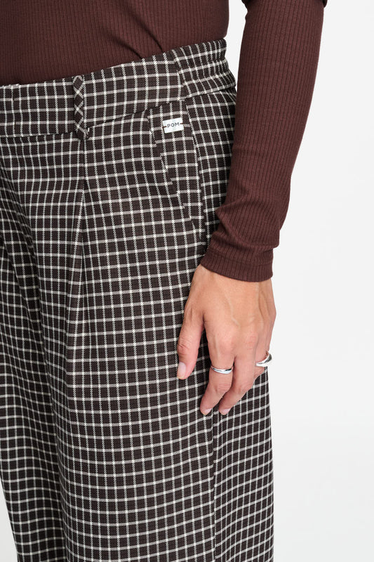POM Amsterdam Pants BROEK - Charlie Check Brown