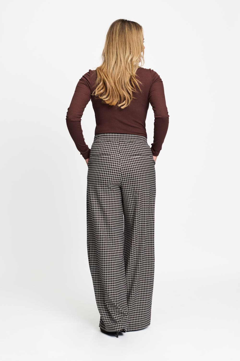 POM Amsterdam Pants BROEK - Charlie Check Brown
