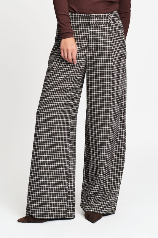 POM Amsterdam Pants BROEK - Charlie Check Brown