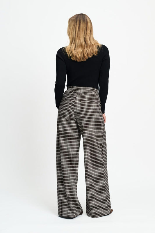 POM Amsterdam Pants BROEK - Charlie Check Brown