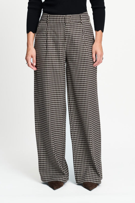 POM Amsterdam Pants BROEK - Charlie Check Brown