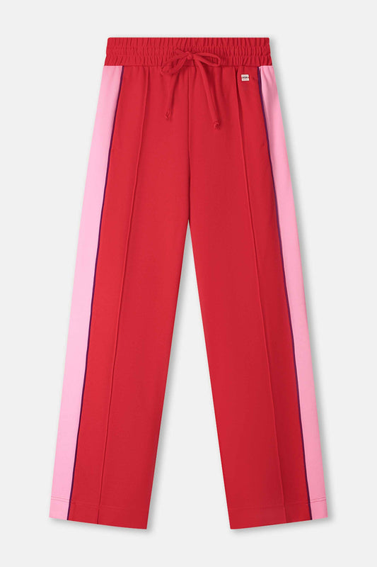 POM Amsterdam Pants BROEK - Colourblock Chili Red