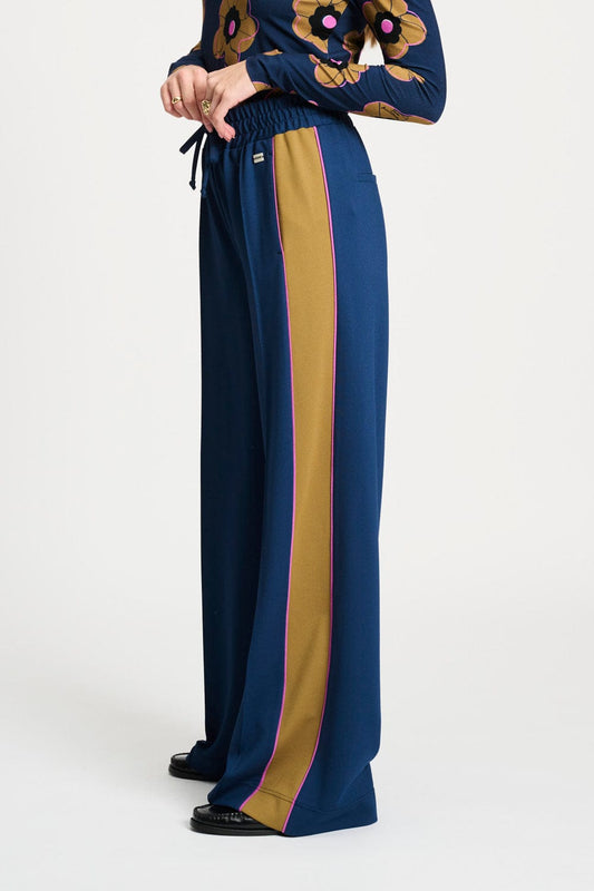 POM Amsterdam Pants BROEK - Colourblock Nightfall Blue