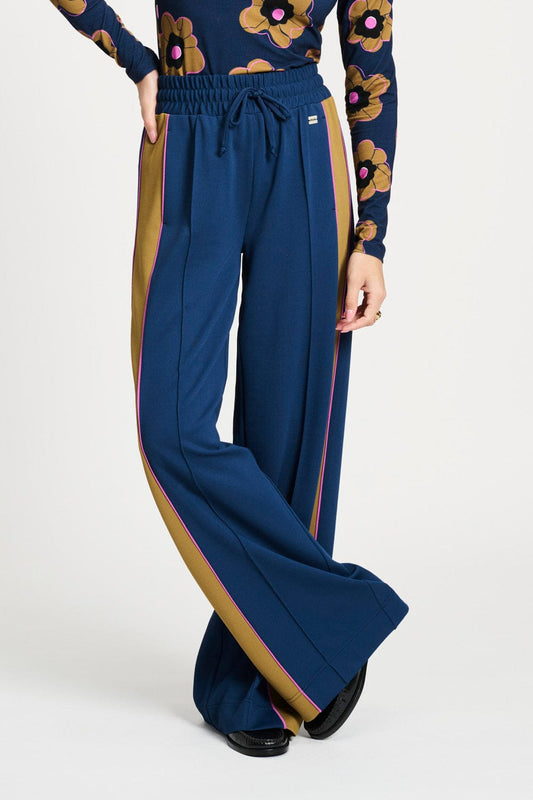 POM Amsterdam Pants BROEK - Colourblock Nightfall Blue