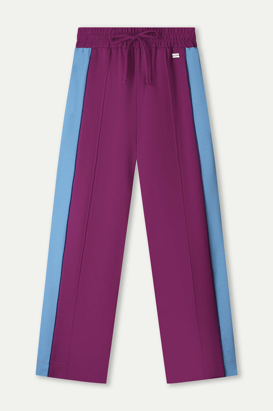 POM Amsterdam Pants BROEK - Colourblock Plum