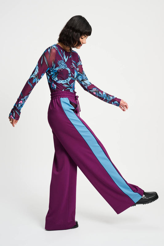 POM Amsterdam Pants BROEK - Colourblock Plum