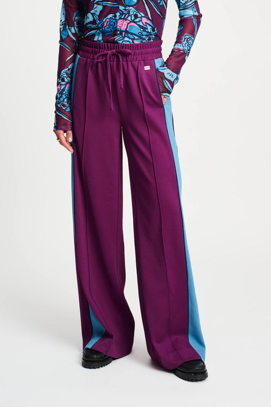 POM Amsterdam Pants BROEK - Colourblock Plum