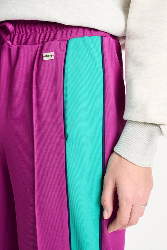 POM Amsterdam Pants BROEK - Colourblock Wild Purple