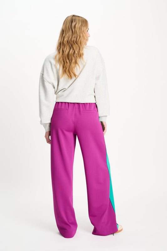 POM Amsterdam Pants BROEK - Colourblock Wild Purple