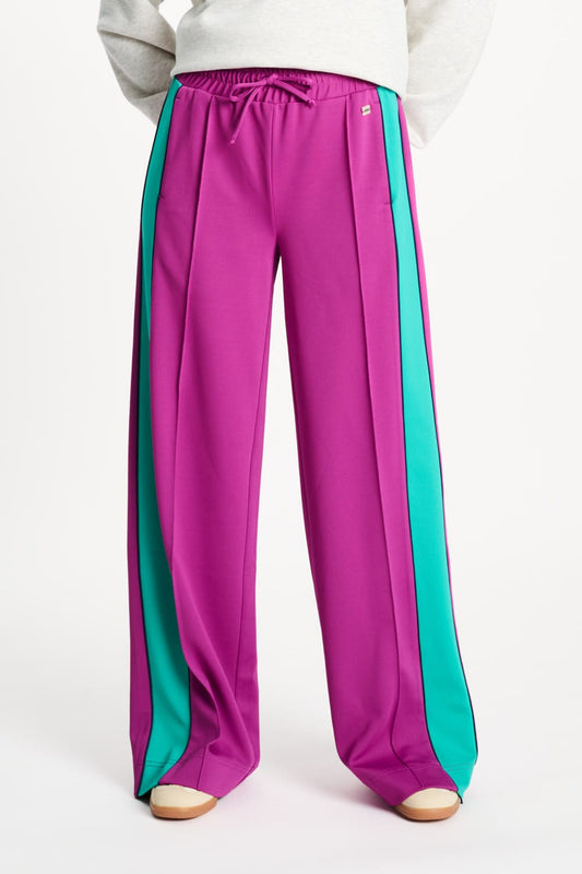 POM Amsterdam Pants BROEK - Colourblock Wild Purple