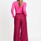 POM Amsterdam Pants BROEK - Jess Striped Burgundy Red