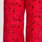 POM Amsterdam Pants BROEK - Lace Bloom Red