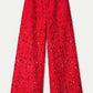POM Amsterdam Pants BROEK - Lace Bloom Red