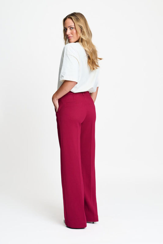 POM Amsterdam Pants BROEK - Lara Burgundy Red