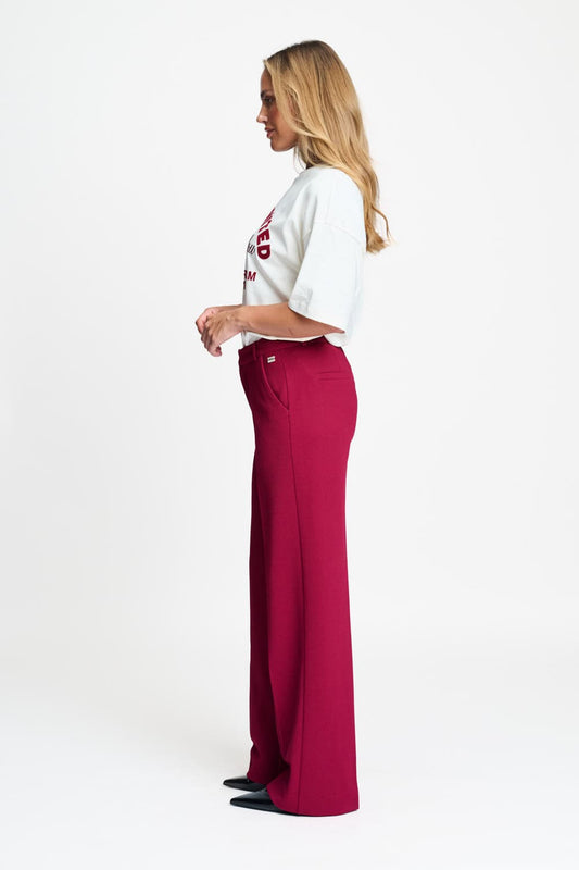 POM Amsterdam Pants BROEK - Lara Burgundy Red