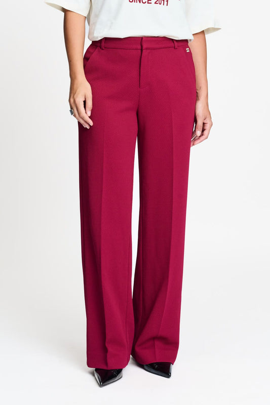 POM Amsterdam Pants BROEK - Lara Burgundy Red