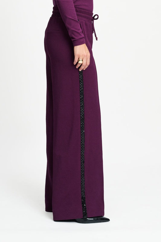 POM Amsterdam Pants BROEK - Leah Dark Plum