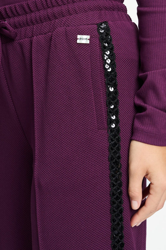 POM Amsterdam Pants BROEK - Leah Dark Plum