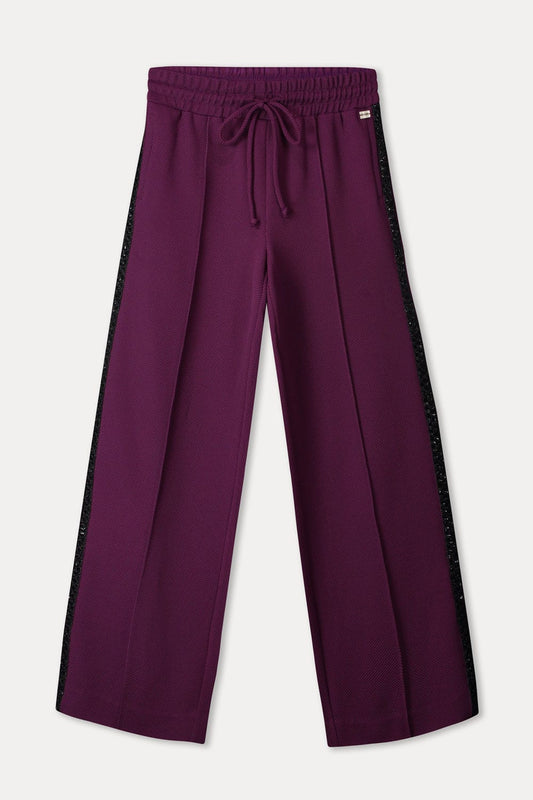 POM Amsterdam Pants BROEK - Leah Dark Plum