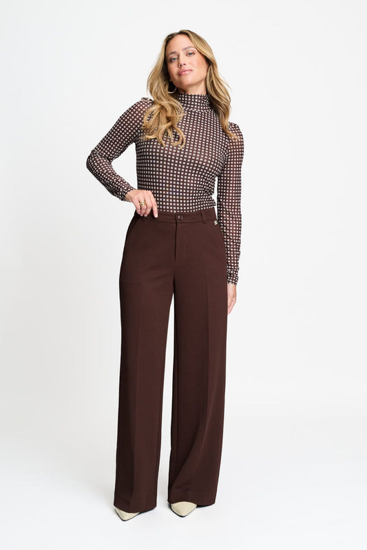 POM Amsterdam Pants BROEK - Lola Chocolate Brown