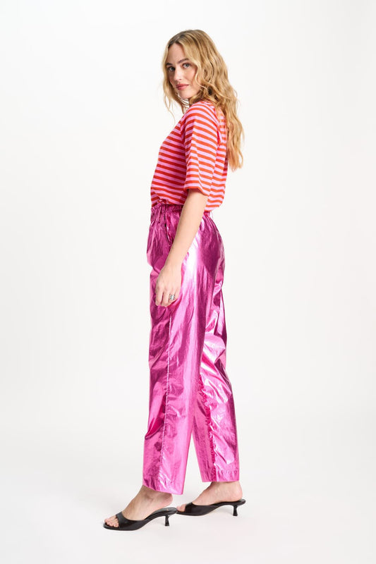 POM Amsterdam Pants BROEK - Metallic Bright Rose