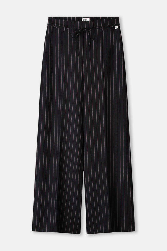 POM Amsterdam Pants BROEK - Noir Striped