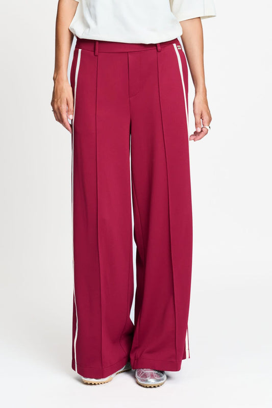 POM Amsterdam Pants BROEK - Nora Burgundy Red