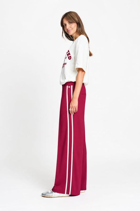 POM Amsterdam Pants BROEK - Nora Burgundy Red