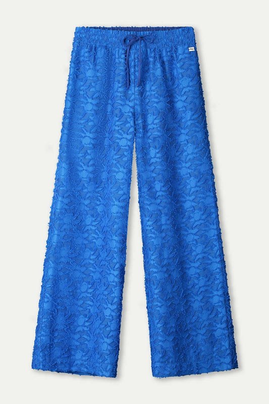 POM Amsterdam Pants BROEK - Ocean Blue Jacquard