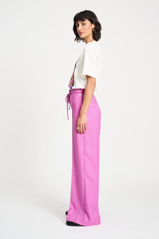 POM Amsterdam Pants BROEK - Rose Doux Striped