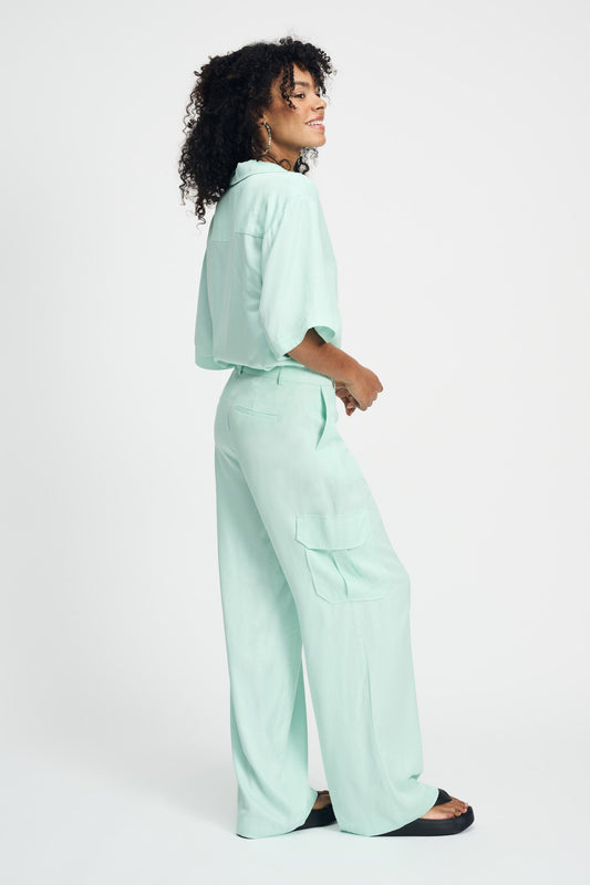 POM Amsterdam Pants BROEK - Satin Fresh Mint