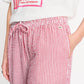 POM Amsterdam Pants BROEK - Seersucker Red White