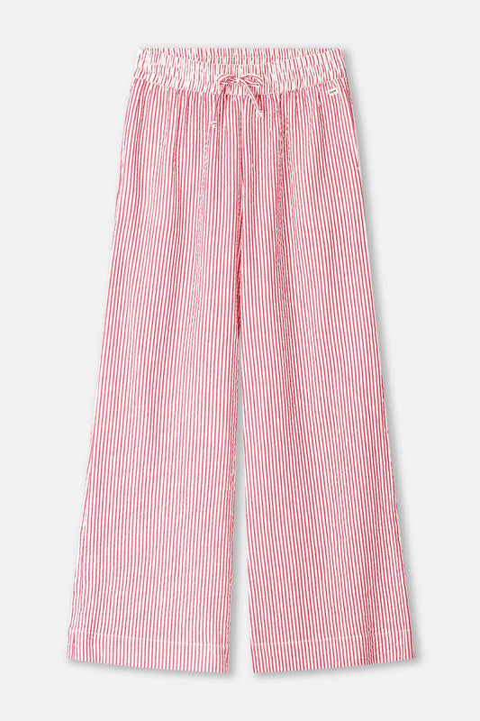 POM Amsterdam Pants BROEK - Seersucker Red White
