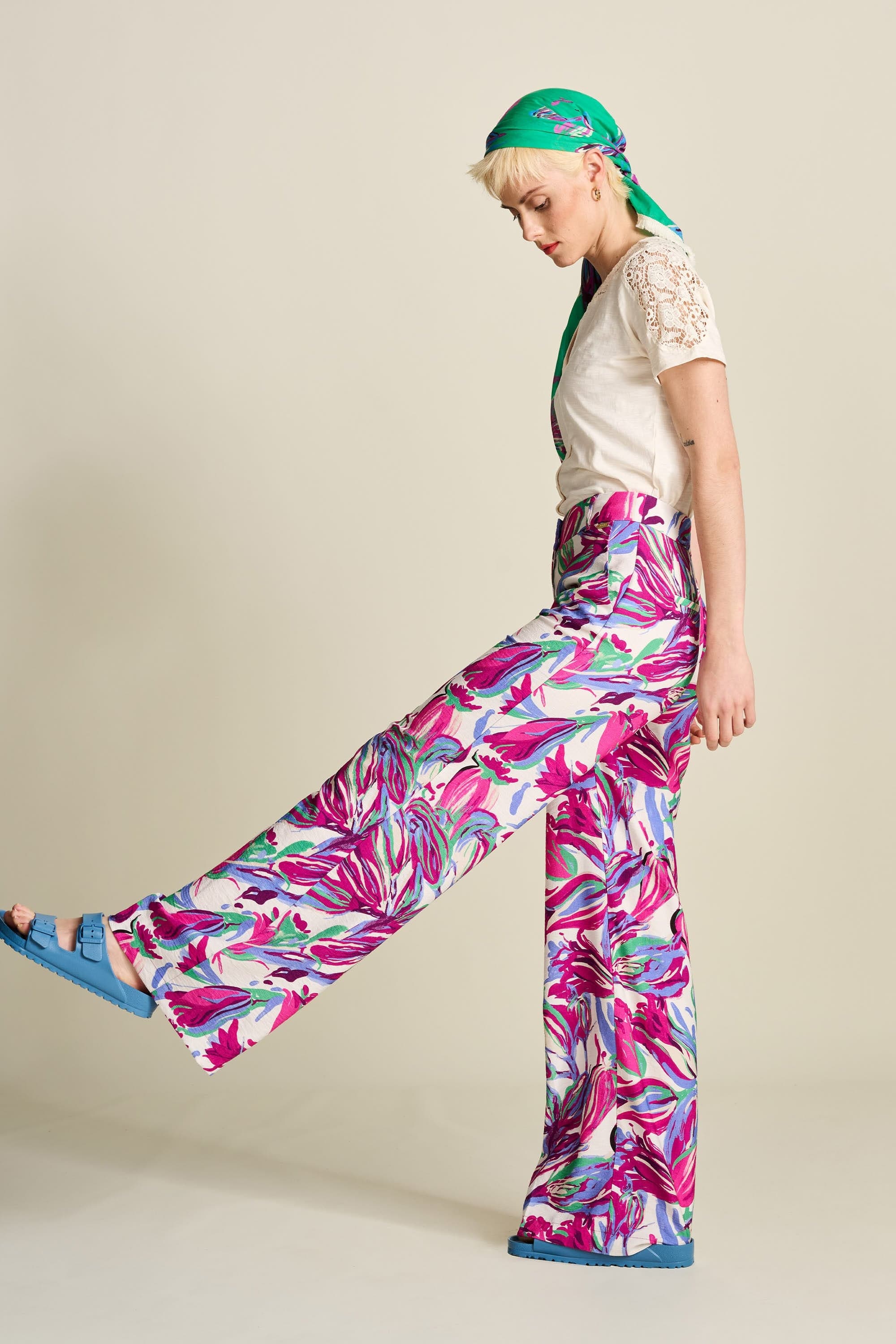 Elida Pant Denim Fiore main image 1