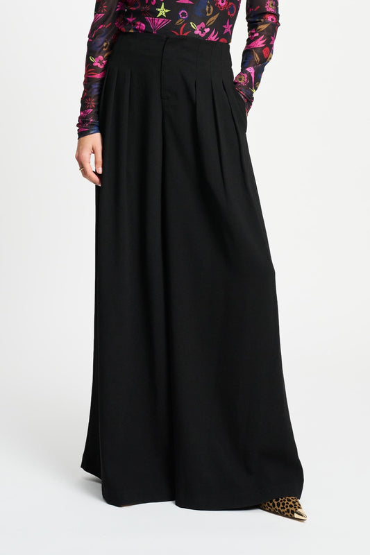 POM Amsterdam Pants BROEK - Wide leg Noir